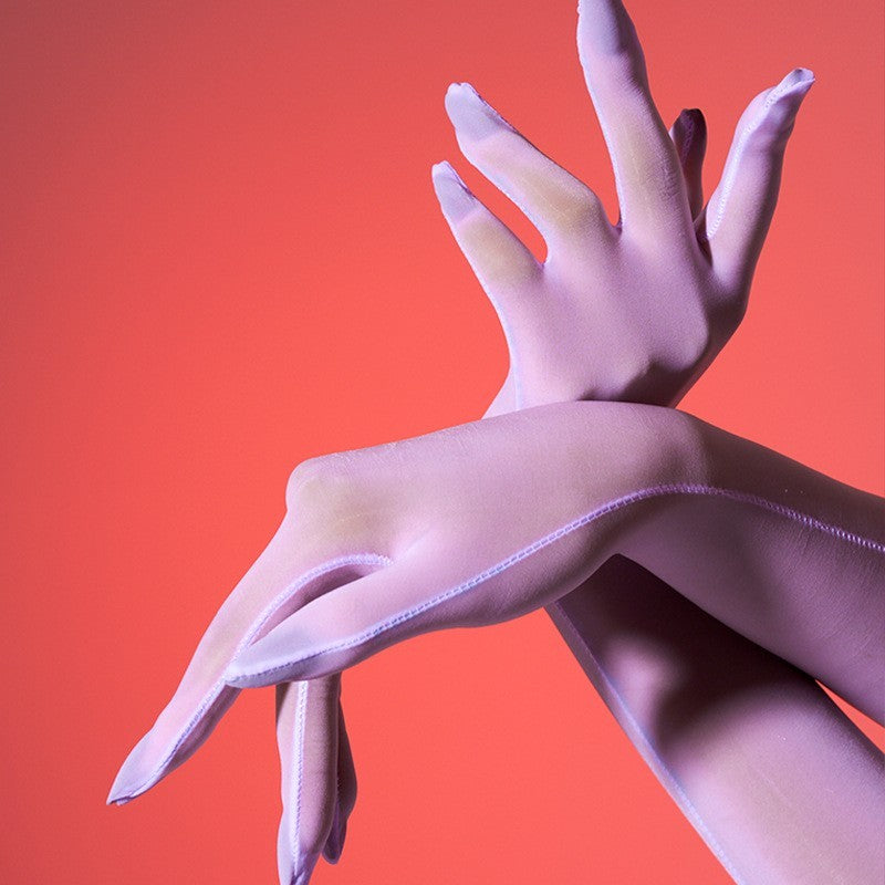 Ultra-thin Five-finger Stockings Gloves Silky - iztia