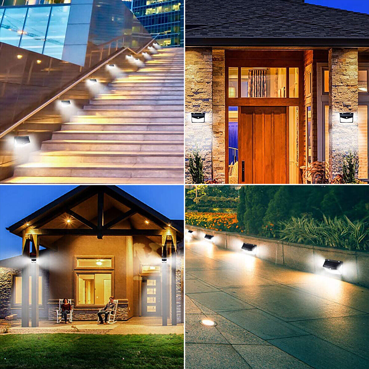 Iztia® Solar Outdoor Lights - 3000LM, 188 LED Motion Sensor, 4-Head IP65 Waterproof Security Flood Lights, 270° Wide Angle Wall Lights for Backyard and Yard - iztia