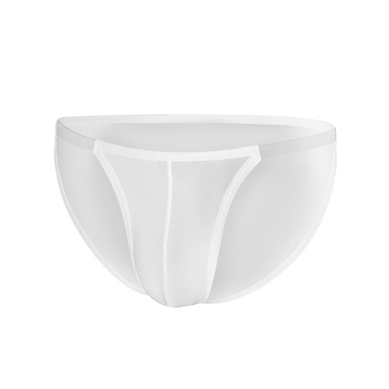 Low-rise Breathable Sports Briefs for Men, Made of Transparent Thin Ice Silk with Single Layer and U Convex Design, Offering a Sexy Fit - iztia