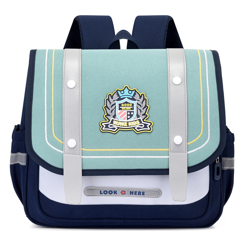 Elementary School Student Schoolbag British Style Boys And Girls Burden Reduction Children Backpack - iztia