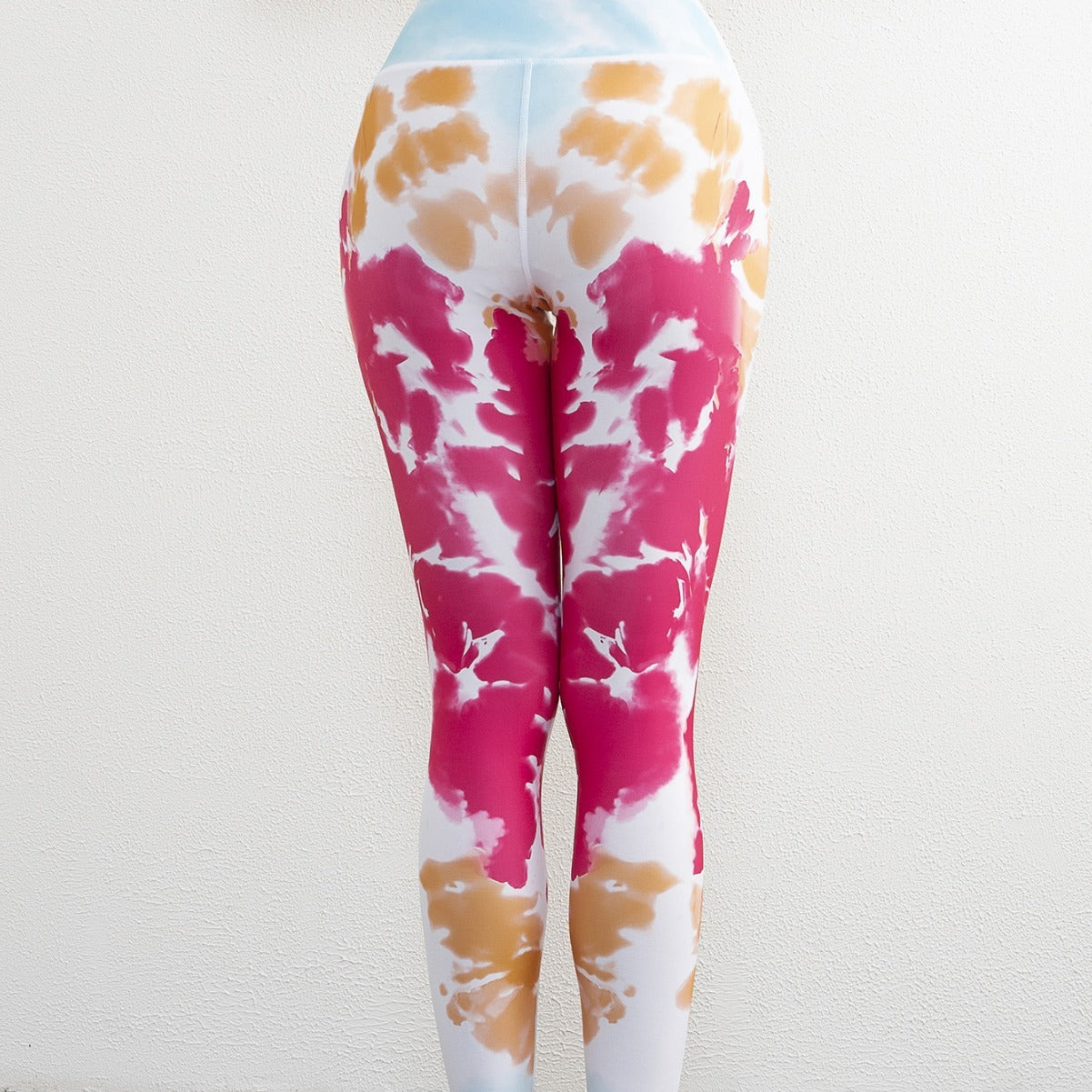 Tie Dye Yoga Pants Women's High Waist Hip Lift Fitness Running Outerwear - iztia