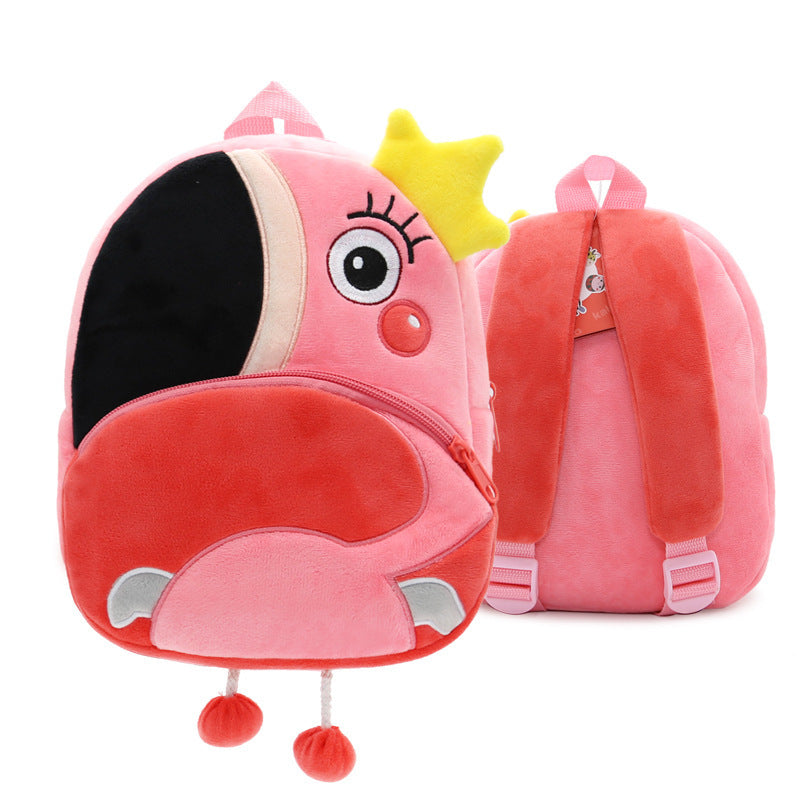 Cute Plush Backpacks Kindergarten Cartoon School Bags Children Animal Toys Bag - iztia