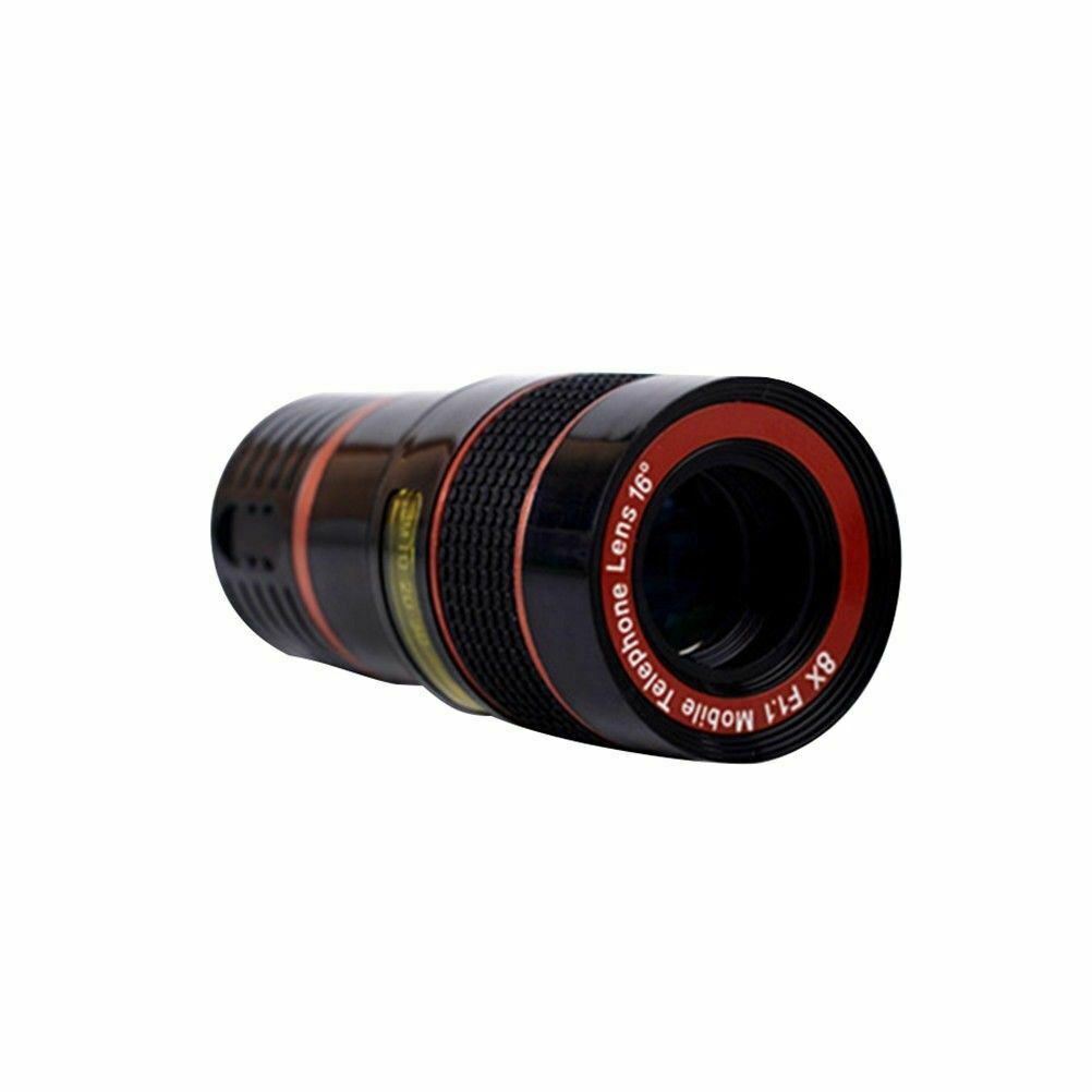 HD 8X Clip On Optical Zoom Telescope Camera Lens For Universal Mobile Cell Phone - iztia