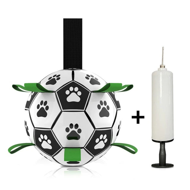 Dog Toys Interactive Pet Football Toys with Grab Tabs Dog Outdoor training Soccer Pet Bite Chew Balls for Dog accessories - iztia