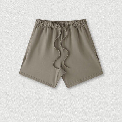 Medium and Large Kids' Cotton Shorts in Basic Earth Tones Style - iztia