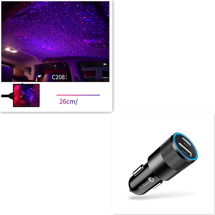 Star Light Projector Party Lights USB LED Light Interior Lighting LED Interior Car Lights Starry Sky Galaxy Night Lights - iztia