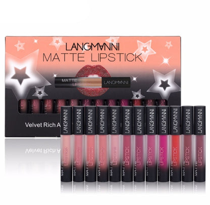 Matte Lipstick Waterproof Long-lasting Velvet Lipstick Set - iztia