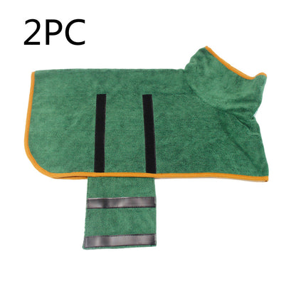 Absorbent Pet Bathrobe With Waist-wrapped Microfiber - iztia