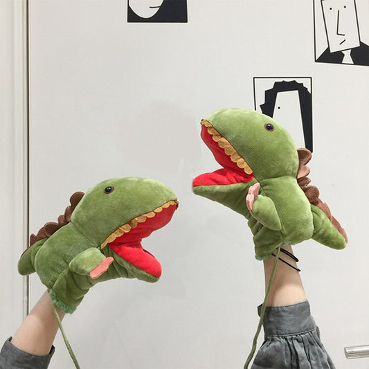 Autumn And Winter Dinosaur Gloves Female Cartoon - iztia