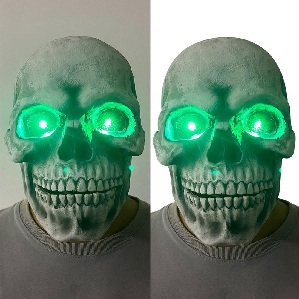 Halloween Skull Movable Mouth Latex Mask Halloween Kills Mask Cosplay Scary Killer Full Face Helmet Halloween Party Costume Prop - iztia