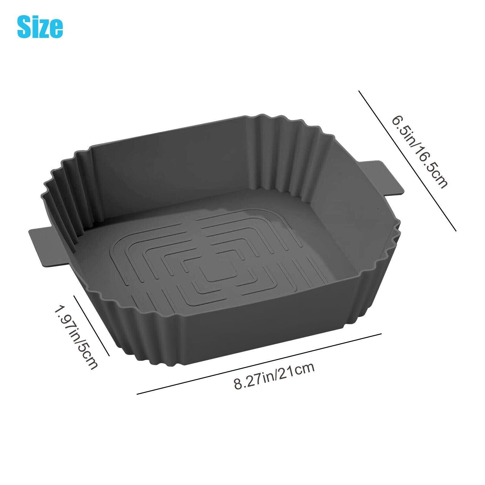 Air Fryer Silicone Pot Basket Liners Non-Stick Safe Oven Baking Tray Accessories - iztia