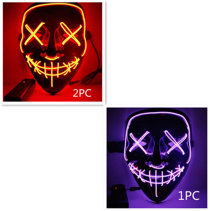 Line Up Festive Led Glitter Grimace Glow Mask - iztia