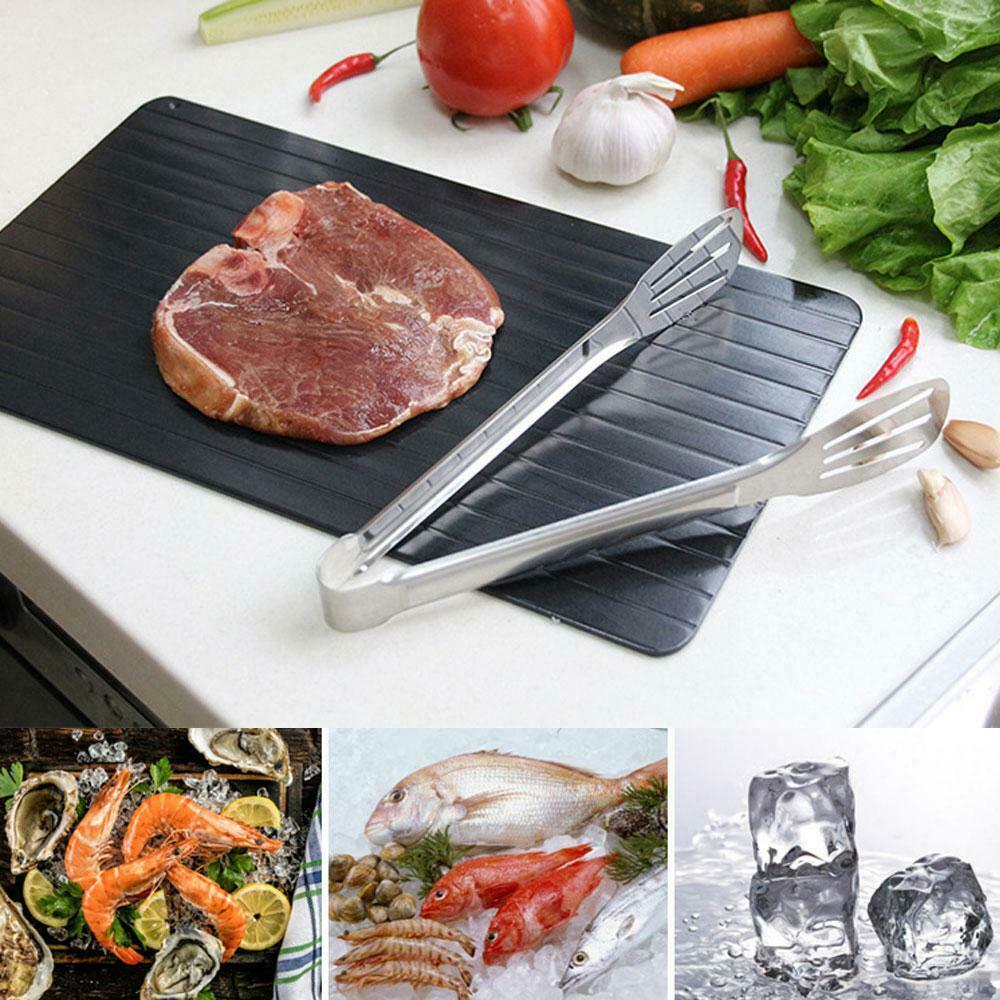 Fast Defrost Tray Fast Thaw Frozen Food Meat Fruit Quick Defrosting Plate Board Defrost Tray Thaw Master Kitchen Gadgets - iztia