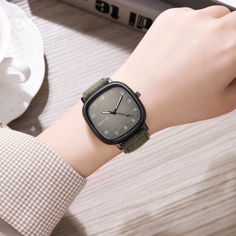 Casual Digital Exam Quartz Suede Belt Student Watch - iztia