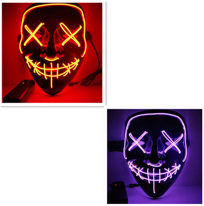 Line Up Festive Led Glitter Grimace Glow Mask - iztia