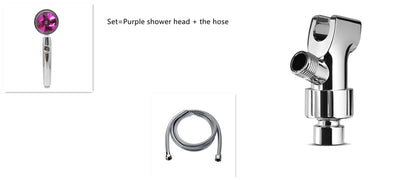 Shower Head Water Saving Flow 360 Degrees Rotating With Small Fan ABS Rain High Pressure Spray Nozzle Bathroom Accessories - iztia