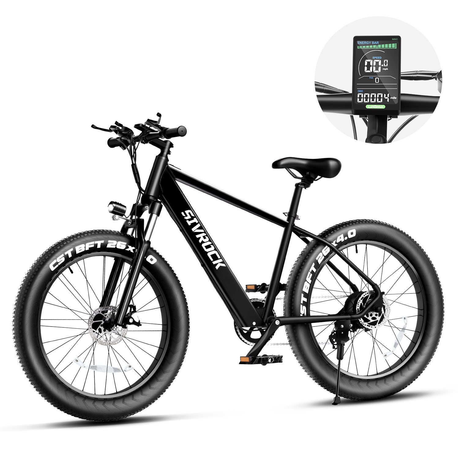 Professional Electric Bike For Adults, 26 X 4.0 Inches Fat Tire Electric Mountain Bicycle, 1000W Motor 48V 15Ah Ebike For Trail Riding, Excursion And Commute, UL And GCC Certified - iztia