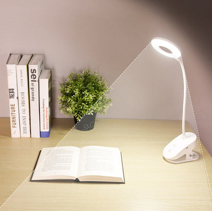 LED eye protection USB charging desk lamp student learning bedroom bedside clip lamp table lamp - iztia