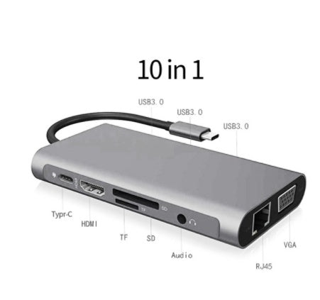 USB Type C to HDMI Ten in one expansion dock usb dock - iztia