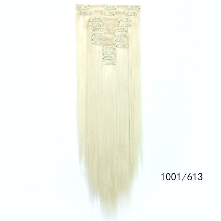 Straight hair wig piece clip hairless hair extension piece - iztia