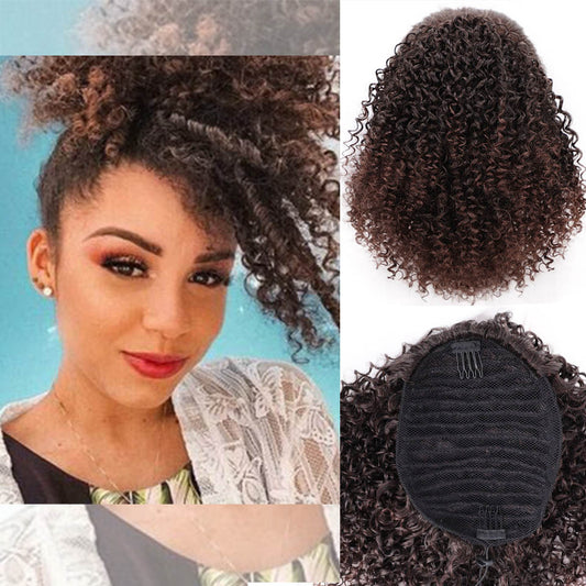 European and American wig chemical fiber fluffy ponytail - iztia