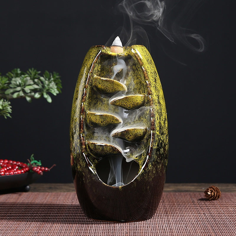 Multi-layers Ceramic Back flow Incense Burner - iztia