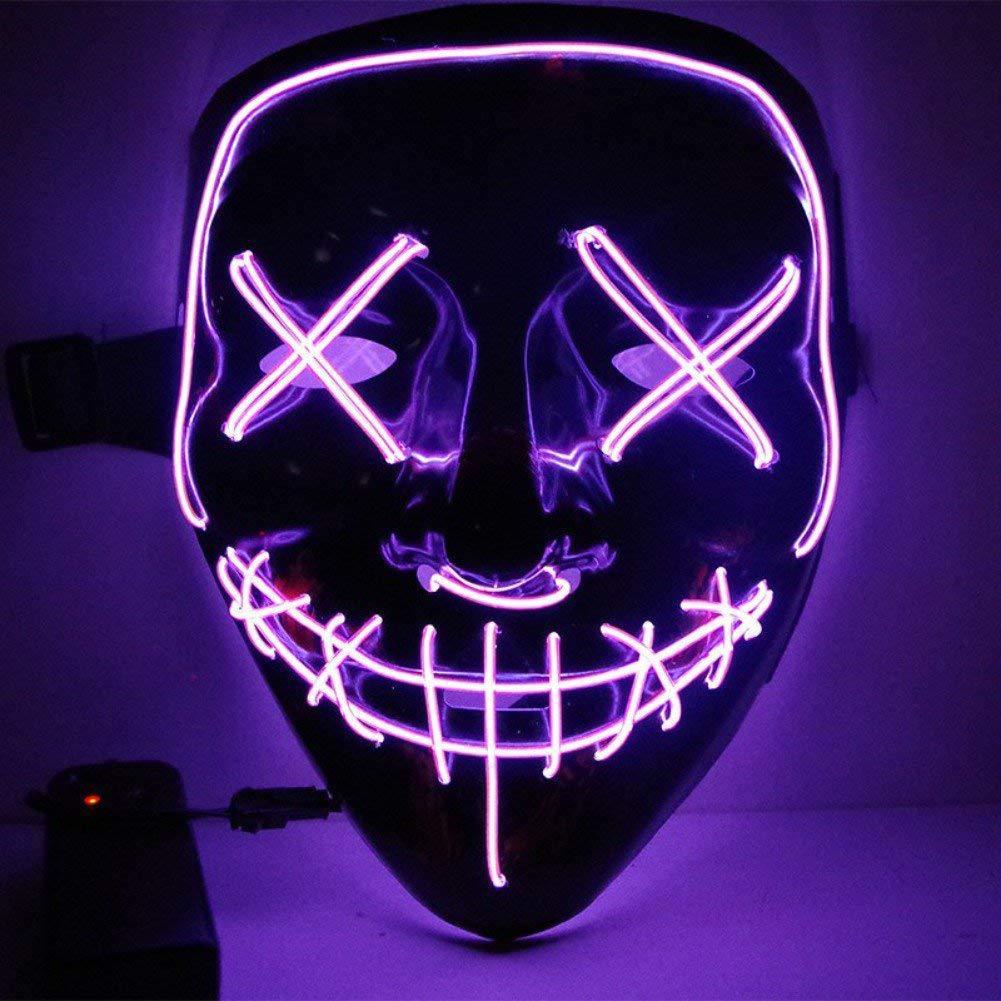 Line Up Festive Led Glitter Grimace Glow Mask - iztia