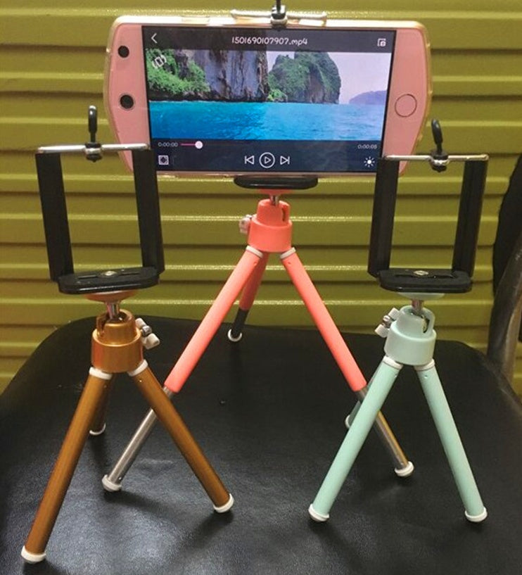 Compatible with Apple, Colorful digital camera Tripod stand Mini mobile phone stand Desktop photography Live selfie network red stand - iztia