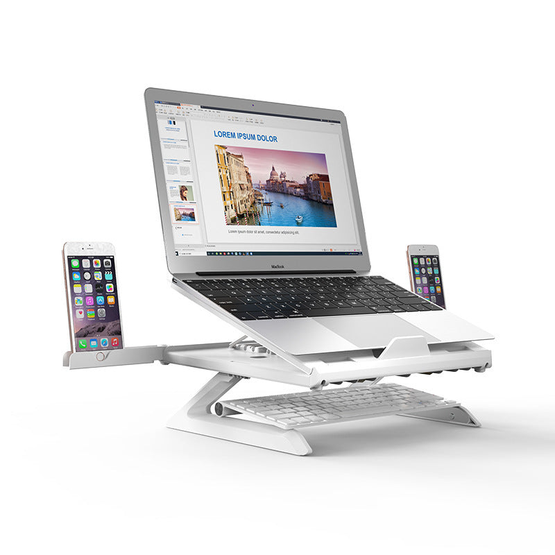 Multifunctional Folding Laptop Stand: Portable, Adjustable, Aluminum Alloy Base - iztia