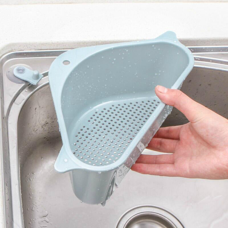 Kitchen Sink Multi-function Triangle Storage Rack Multi-purpose Dishwashing Sponge Drain Rack Storage Rack - iztia