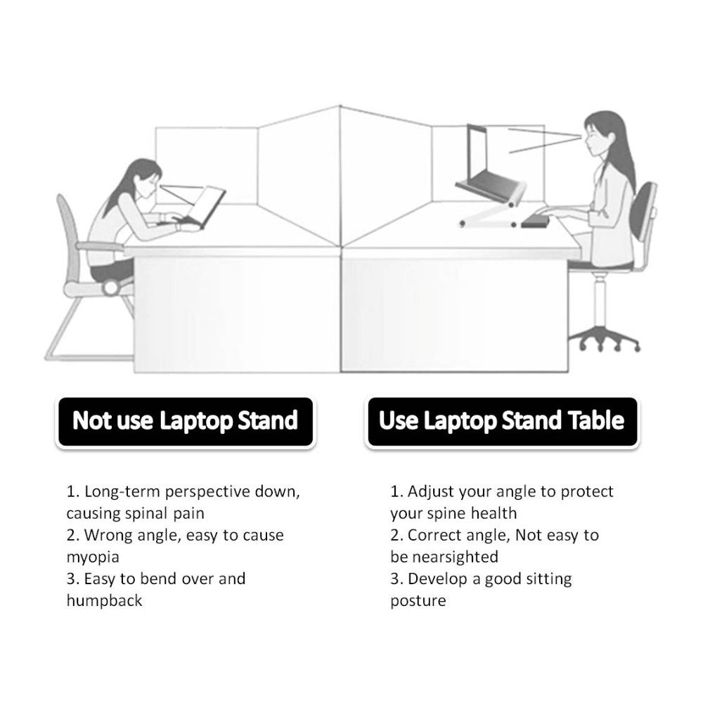 Foldable Laptop Stand Ergonomic Desk Tablet Holder - iztia