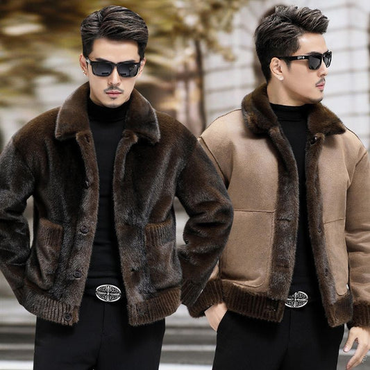 Men's Fur Chenille Coat - iztia