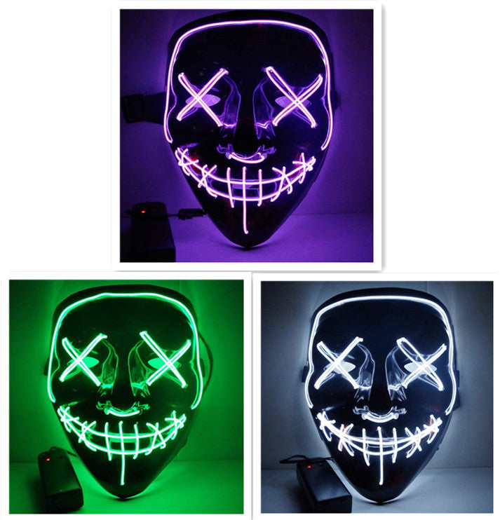 Line Up Festive Led Glitter Grimace Glow Mask - iztia