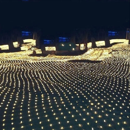 Christmas led lights string lights outdoor waterproof fishnet lights full of stars paved holiday lights wedding ins decorative lights - iztia