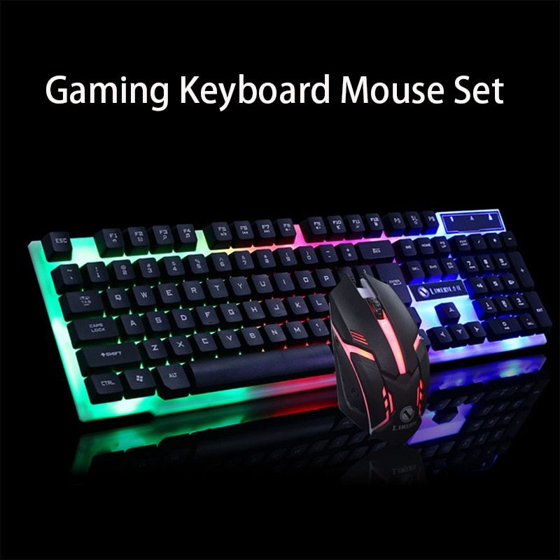 GTX300 Gaming CF LOL Gaming Keyboard Mouse Glowing Set - iztia