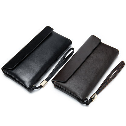 Soft Leather Wallet Korean Style Top Layer Cowhide Women's Mid-length - iztia