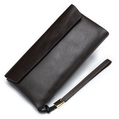 Soft Leather Wallet Korean Style Top Layer Cowhide Women's Mid-length - iztia