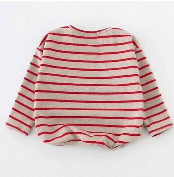 Fashion Striped Print Kids Baby Girls Clothes Cotton Long Sleeve T Shirts For Children Girls Autumn Spring Baby Clothing - iztia