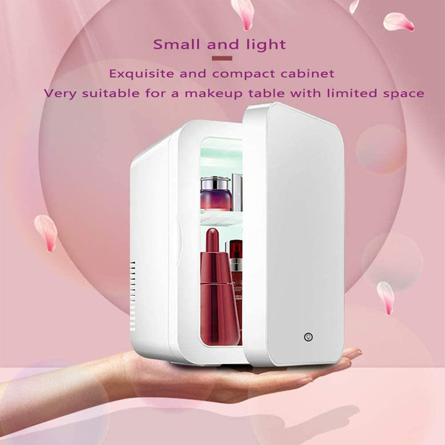 Mini Makeup Fridge Portable Cosmetic Refrigerator Cooler and Warmer Freezer for Perfume Beauty Skincare Products - iztia