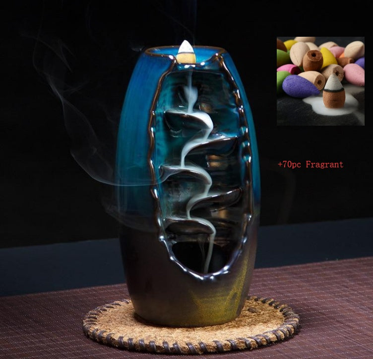 Multi-layers Ceramic Back flow Incense Burner - iztia