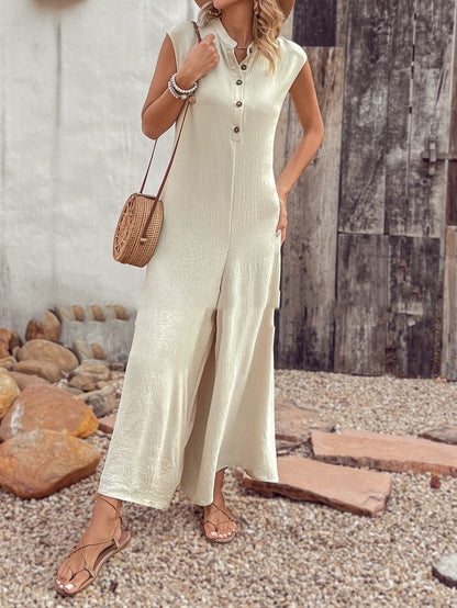 Women's Versatile Casual Solid Color Jumpsuit - iztia