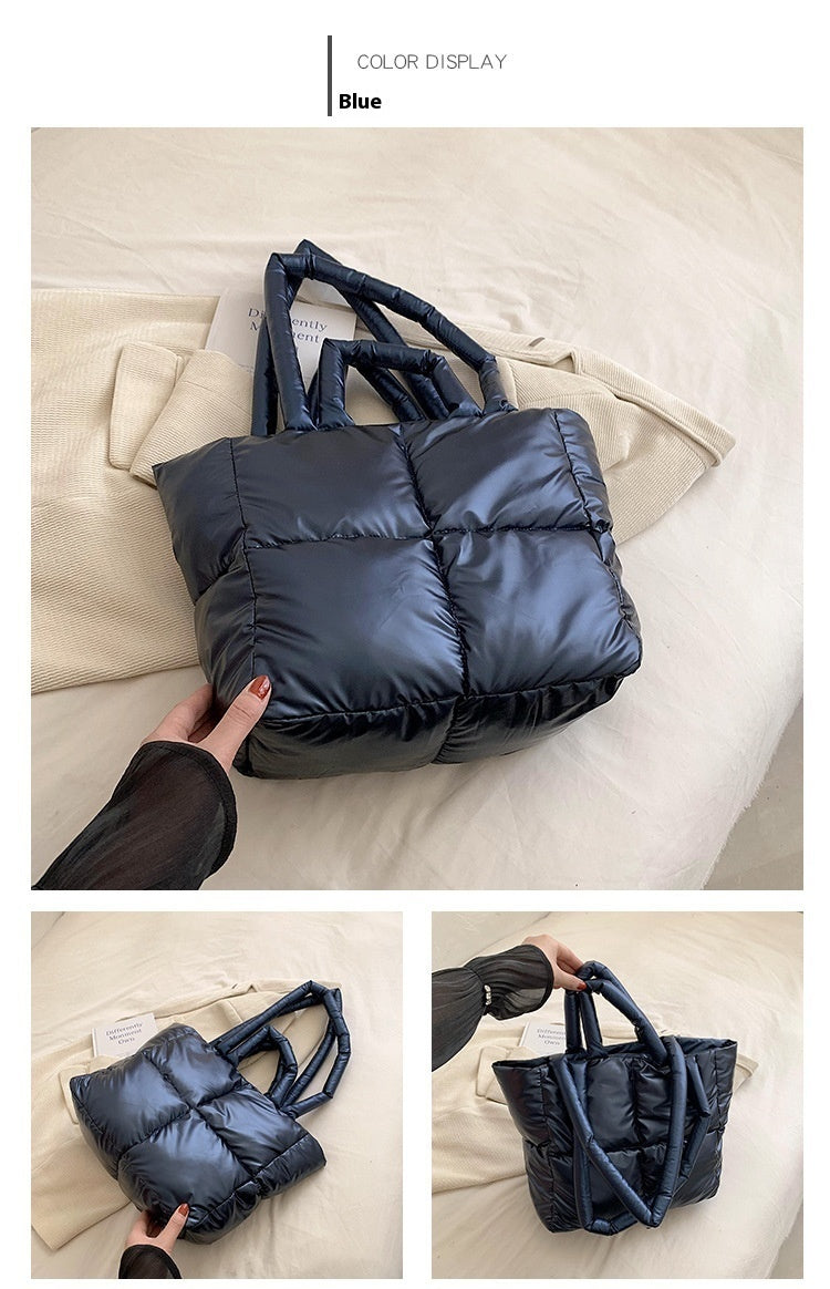 Simple Shoulder Bag Down Cotton Jacket Bag - iztia