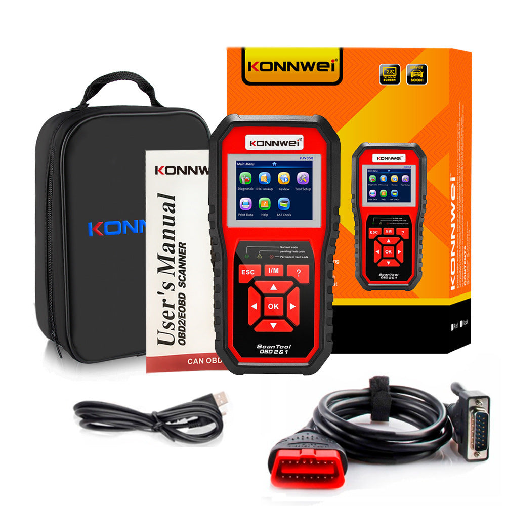 KW850 OBD2 CAN BUS Code Reader: Car Engine Fault Detector & Scanner - iztia