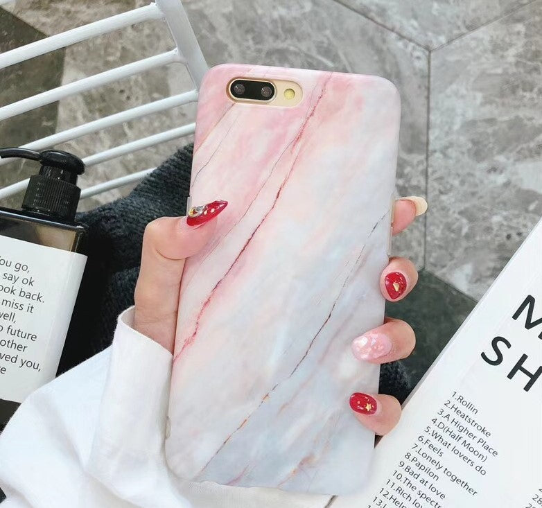 Compatible with Apple, Luxury marble phone case for iPhone 7 case for iphone X 7 6 6S 8 Plus 6S case cover XR XS MXA silicon case - iztia