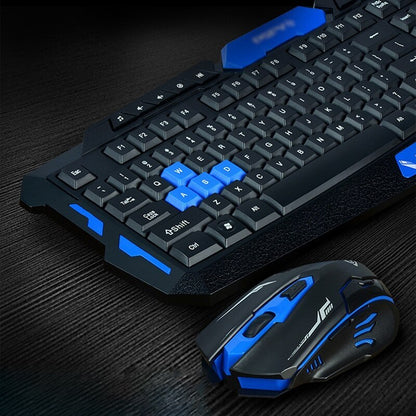 Hk8100 2.4 G Wireless Gaming Keyboard Mouse Combo Ergonomics Waterproof Optical For Pc Laptop Desktop Gamer - iztia