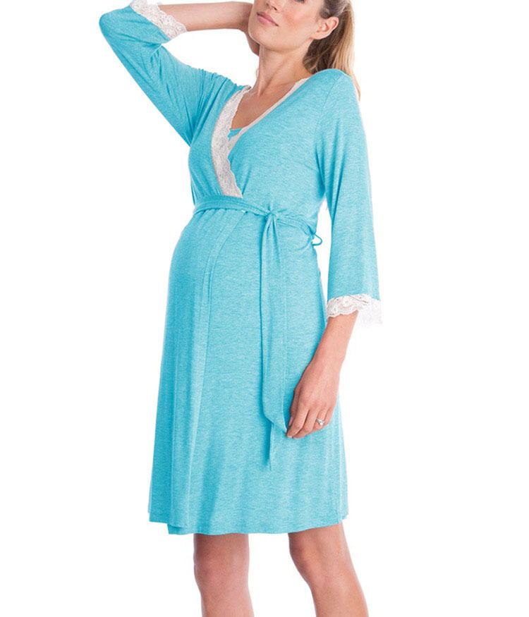 Pregnant Women Nightdress Maternity Sleepwear - iztia