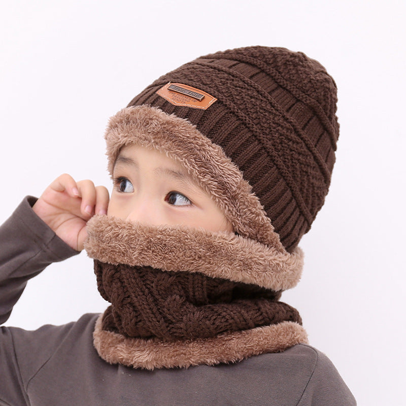 Warm knitted hat children's cap - iztia