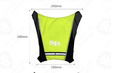 USB Rechargeable Reflective Vest Backpack with LED Turn Signal Light Remote Control Outdoor Sport Safety Bag Gear for Cycling - iztia