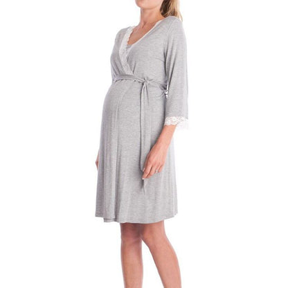 Pregnant Women Nightdress Maternity Sleepwear - iztia
