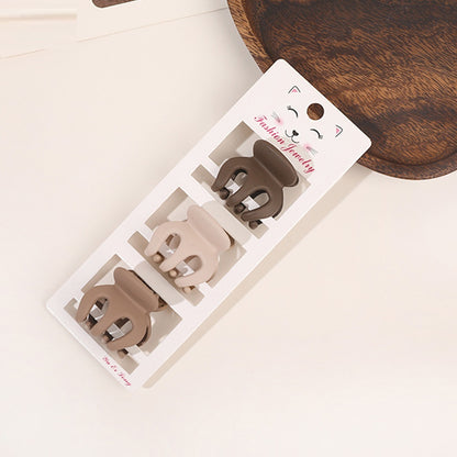 Coffee Color Series Three-piece Set Barrettes Updo Hair Accessories - iztia